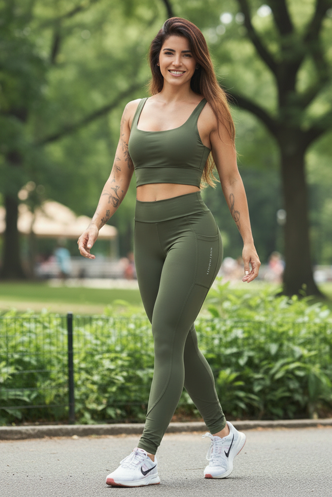 Legging c/ Bolso e Recortes